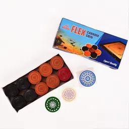 movex Morex Carrom Coins Set | 24 Wooden Coins & 3 Strikers for Kids & Adults Play Carrom Pawns image 5