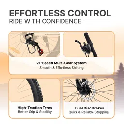 urban terrain Galaxy Ultra 27.5T MTB Geared Cycle with Disc Brake for Men 27.5 T (inch) Road Cycle image 3