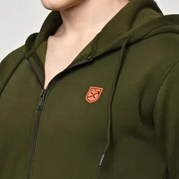 killer Men Full Sleeve Solid Hooded Sweatshirt image 5