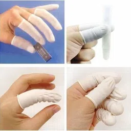 qtm 100 Pieces Finger Cots, Latex Safety Gloves image 3