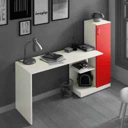 a globia creations Cherry Kids Study Table in Red Colour image 1