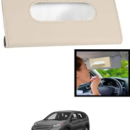 maties Universal Leatherite Rectangle Beige Tissue Box For Car/office/Home-74 Vehicle Tissue Dispenser-picture-32
