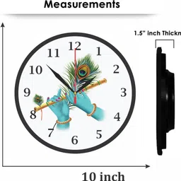 radhe custom arts Analog 25 cm X 25 cm Wall Clock image 2