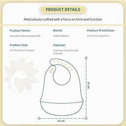 atharv nest Premium Silicone Bib for Feeding kids & Toddlers, BPA free image 5