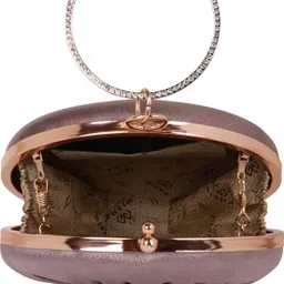 misha Casual, Party, Formal Khaki Clutch image 4