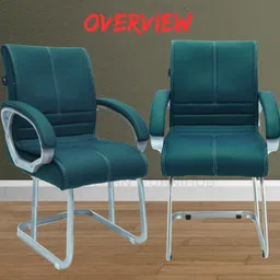 newturn Maxson Heavy duty Cushion office fixed visitor chair with 2 Year warranty Synthetic Office Visitor Chair image 5