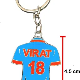jainzon Virat Kohli Blue Cricket jersey Metal Keychain | Virat 18 Cricket Keychain_z46 Key Chain image 3