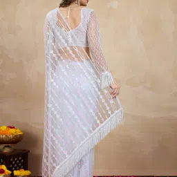 trendmalls Embellished Bollywood Net Saree image 2