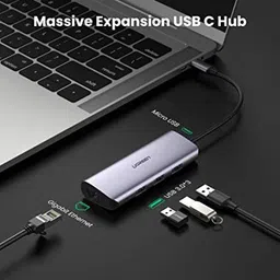 Ugreen USB C Hub Type C to 3 Port USB 3.0 Dock with Gigabit Ethernet Adapter image 2