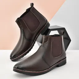 trm Men’s Leather Boots – Stylish, Durable & Comfortable Casual Footwear Boots For Men image 3