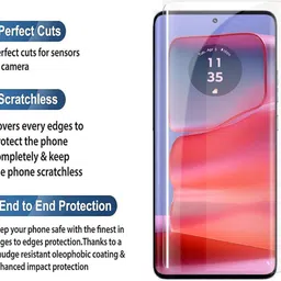 XEDO TECH Edge To Edge Tempered Glass for Motorola Edge 40 5G, Motorola Edge 40 Neo 5G, Motorola Edge 30 Fusion 5G, Premium UV Tempered Glass Screen Protector with Installation Kit image 3