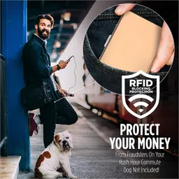 stealodeal RFID Protected Gold Slim Stainless Steel Debit/Credit 6 Card Holder image 5