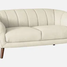 febonic Benjamin Fabric 2 Seater Sofa in Ivory Cream Colour image 5