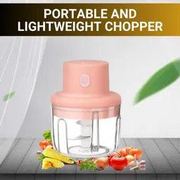Chopper (Electric Rechargeable Chopper) for Kitchen Vegetable Garlic Onion Q95 Electric Vegetable & Fruit Chopper-image-9