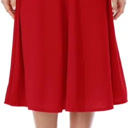 bhutaiya Women Solid A-line Red Skirt image 3