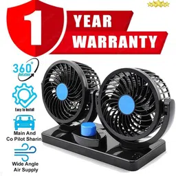 gadiparts Car Fan 12V 360 Head 2 Speed Quiet Strong for All Auto Vehicles-G1978 Car Interior Fan-picture-28