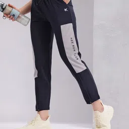 hrx by hrithik roshan Women Colorblock Blue Track Pants-picture-44