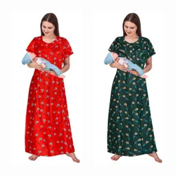 ruishee Pack of 2 Women Nighty Set-picture-17