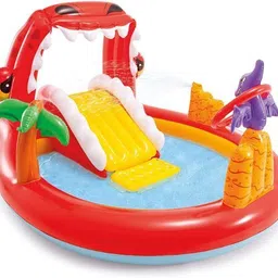 littlebloom 57163 Pool, (IND*56) Happy Dino Play Center (196 x 170 x 107 cm)1075 Inflatable Swimming Pool-picture-48