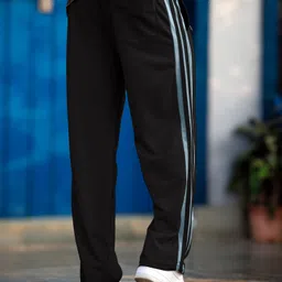 maniac Men Colorblock Black Track Pants image 5