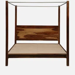 woodsworth from pepperfry Arahus Sheesham Wood King Size Poster Bed in Provincial Teak Finish image 5