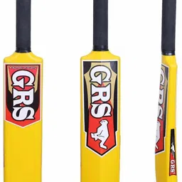 grs Kids Zone Plastic Cricket Bat with Wicket Set & 1 Tennis Ball for Kids (Size 3, Age 6-10 Year Old Kids), Wood Cricket Kit image 2