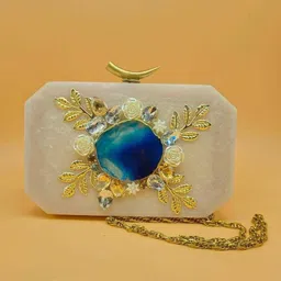 best indian handicraft Party White Clutch-picture-12