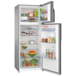 BOSCH Series 4 334 Litres 2 Star Frost Free Double Door Convertible Refrigerator with VarioInverter Compressor (CTC35S02DI, Shiney Silver) image 4