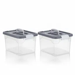 sonal Swift Transparent Container (2 Pcs) - Capacity 6 Ltr. - For Home,Kitchen Storage Box image 3