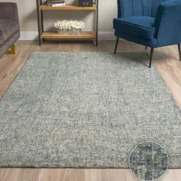 Charcoal & Black Abstract Wool 4 x 6 Feet Hand Tufted Carpet by Kaleen India image 1