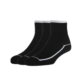 Van Heusen Men Pack Of 3 Black & White Solid Ankle-Length Socks-image-90