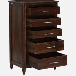 amberville from pepperfry Sheraton Sheesham Wood Chest Of Drawers In Scratch Resistant Provincial Teak Finish image 5