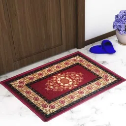 athom living Multicolor Abstract Nylon 14x22 Inches AntiSkid 2 Door Mats-picture-29