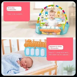 Toddler Kick Piano Gym with Anti-Slip Base and Hanging Animals-image-54