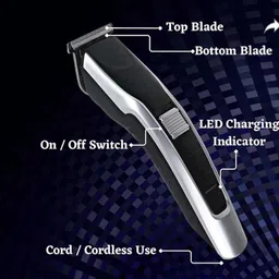 ValueShop Combo of 3 Hair Accessories Rechargeable Cordless Premium Quality Hair 120 min Fully Waterproof Trimmer 120 min Runtime 4 Length Settings image 3