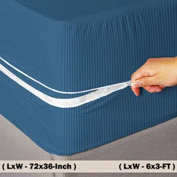 flipkart perfect homes Zippered Single Size Breathable Mattress Cover-picture-10