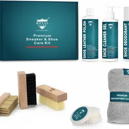 ROYAL CARE PROFESSIONAL shoe cleaner gel 200 ml,deo 200 ml,polish 200 ml,3 brsuh, cloth, sponge Cleaner-picture-19