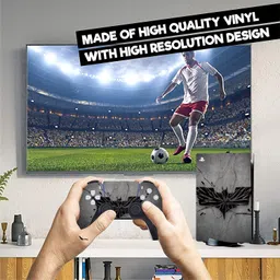 Skinny PS5 Skin Batman Grey Logo for PlayStation 5 Disc Edition 1x Console Skin, 2x Dualsense Controller Skin Gaming Accessory Kit image 5