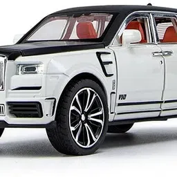 White Rolls Royce Cullinan Masory Diecast Metal Pull Back Car-image-33