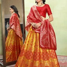 apnisha Self Design Semi Stitched Lehenga Choli image 4