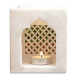 White Marble Temple Oil Diffuser with Essential Oil by Katkaria Creations image 2