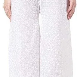 rudrahhub Women Regular Fit White Cotton Blend Trousers image 4