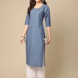 7threads KALINI Women Pack Of 2 Ethnic Motifs Printed Crepe Kurta image 2