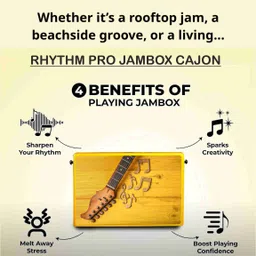 rhythm pro Jambox Traveller Cajon with Internal snare tap and Strap(Y-20) Cajons image 5