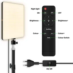 IMAGINEA MM-240 Video Camera Light Upgraded Professional Soft Panel with 7ft Tripod Stand 3400 lx Camera LED Light image 2