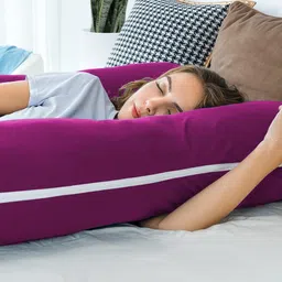 jaipurlinen Microfibre Pregnancy Pillow Pack of 1 Solid "Enjoy full-body comfort and support for a more peaceful pregnancy journey." image 4