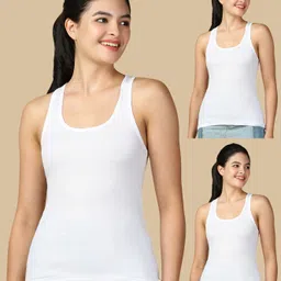 lux cozi Women White Tank Top/Vest-picture-20
