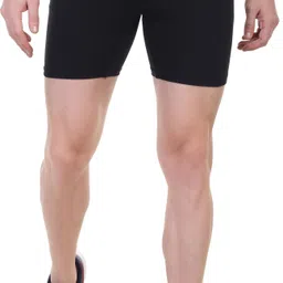 bunny fit Solid Men Black Tights image 1