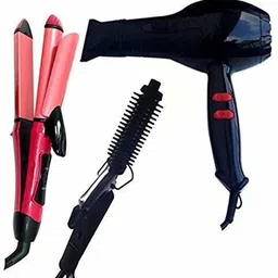 VACULACE Hair straightener Professional 2888 Hair Dryer for Women 1500 Watt Black & Hair Straightener 2009 Pink and Professional Electric 471B Hair Curler Black (Combo of Hair Dryer, Hair Curler, Hair Straightener) Set of 3 Hair Styler-image-31