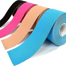 glowish 4 ROLLS WATERPROOF BREATHABLE EALSTIC ATHLETIC MUSCLE RELEIF TAPE First Aid Tape-picture-14